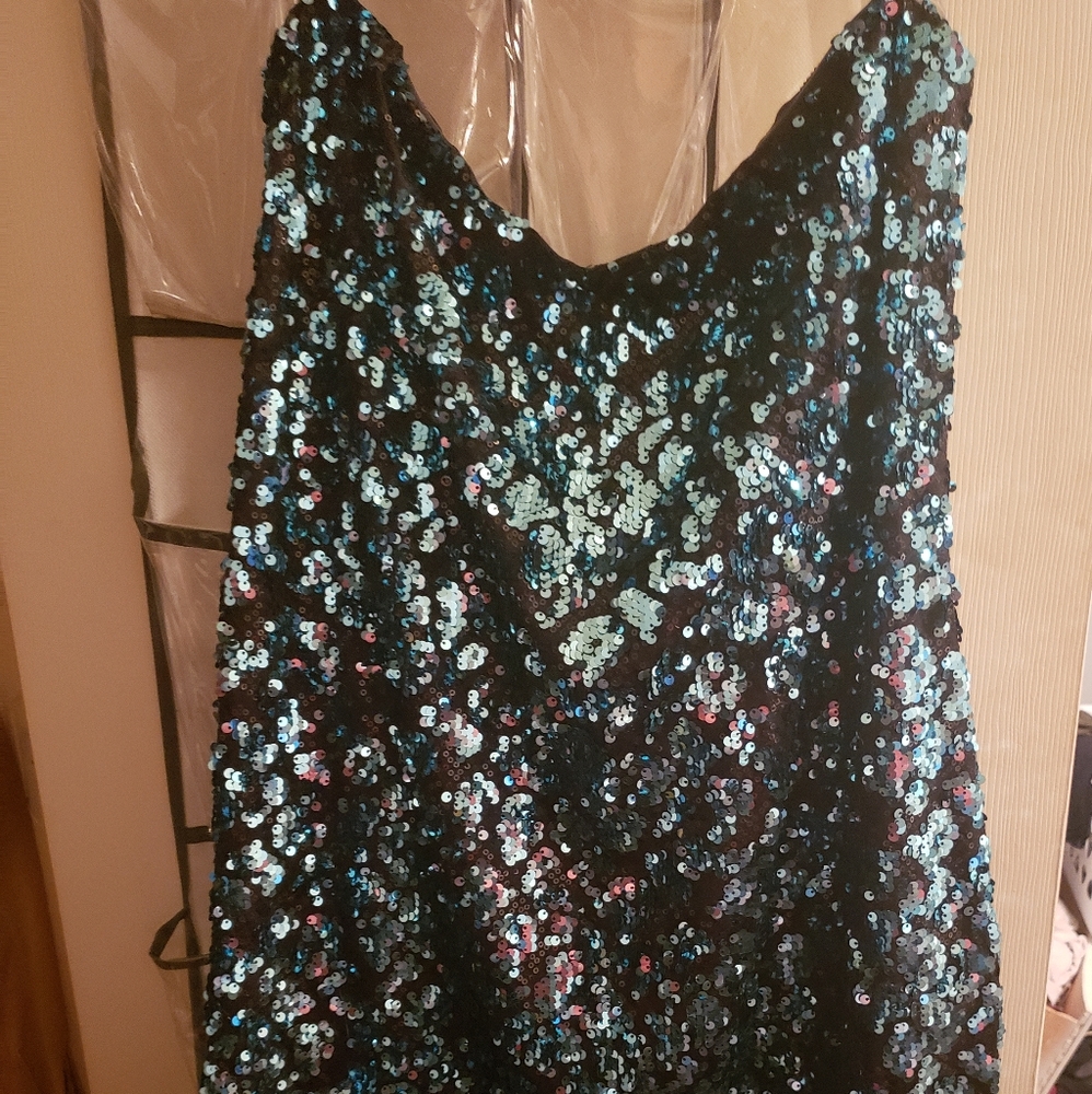 Strapless Sequin Dress